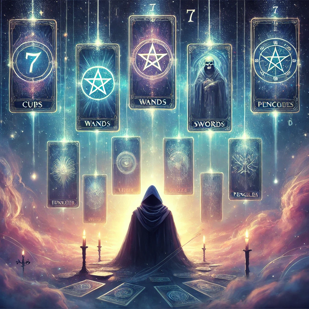 Los sietes en el tarot Reflexión y espiritualidad